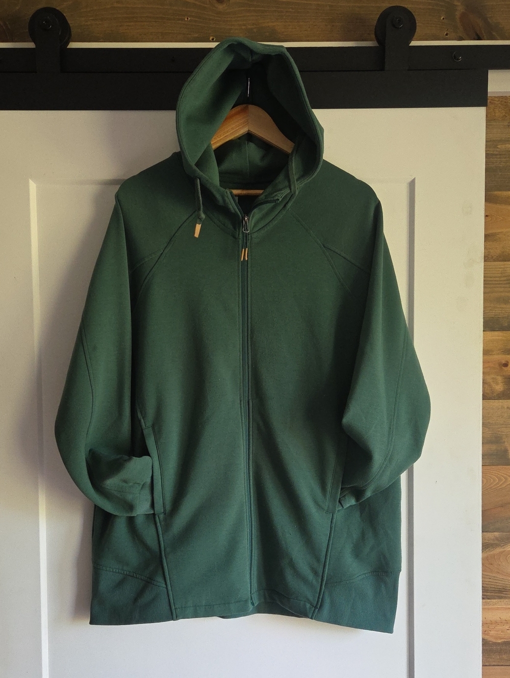 Women's Forest Green Full-Zip Hoodie Jacket